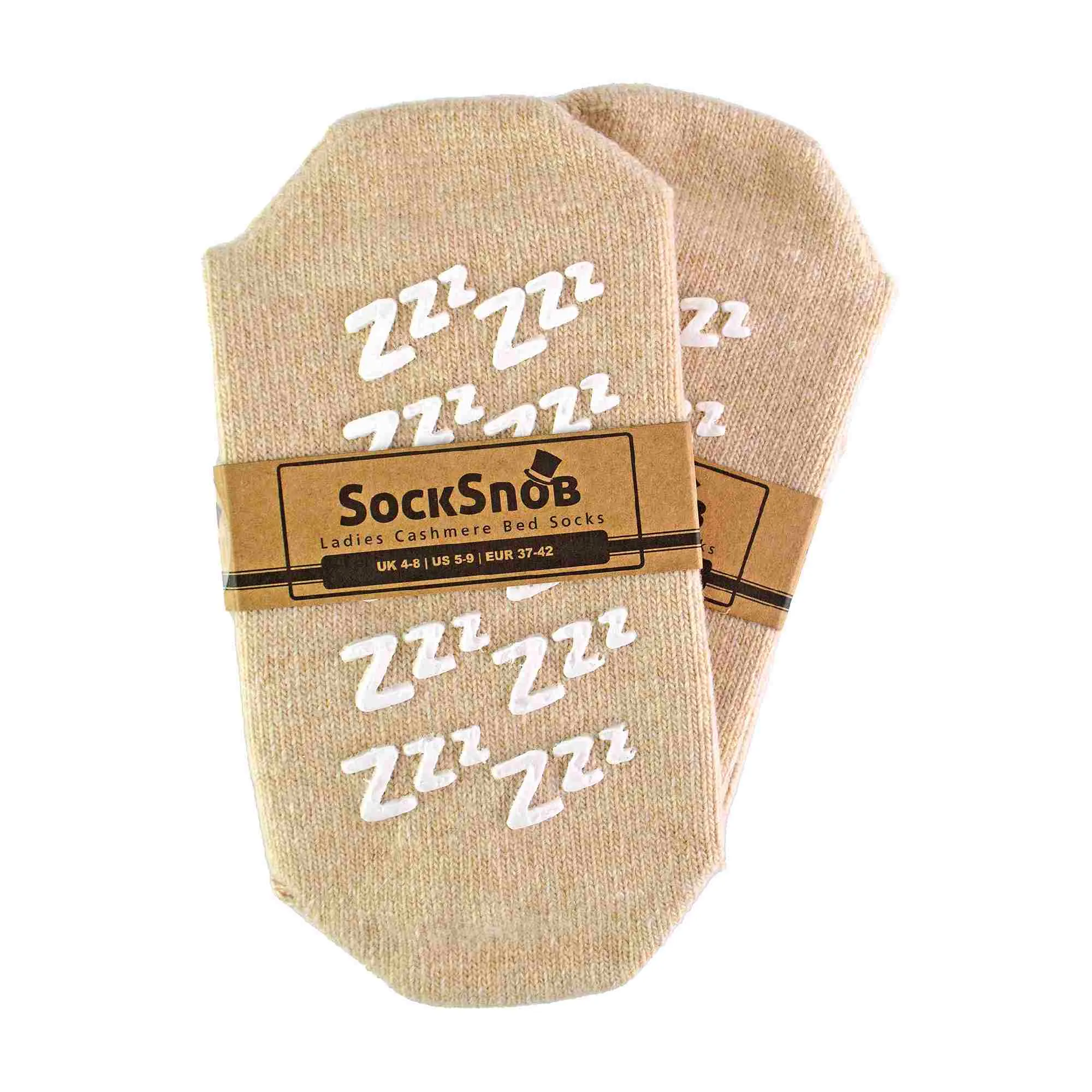 1 Pack Ladies Non Slip Cashmere Wool Slipper Bed Socks with Zzz Grips