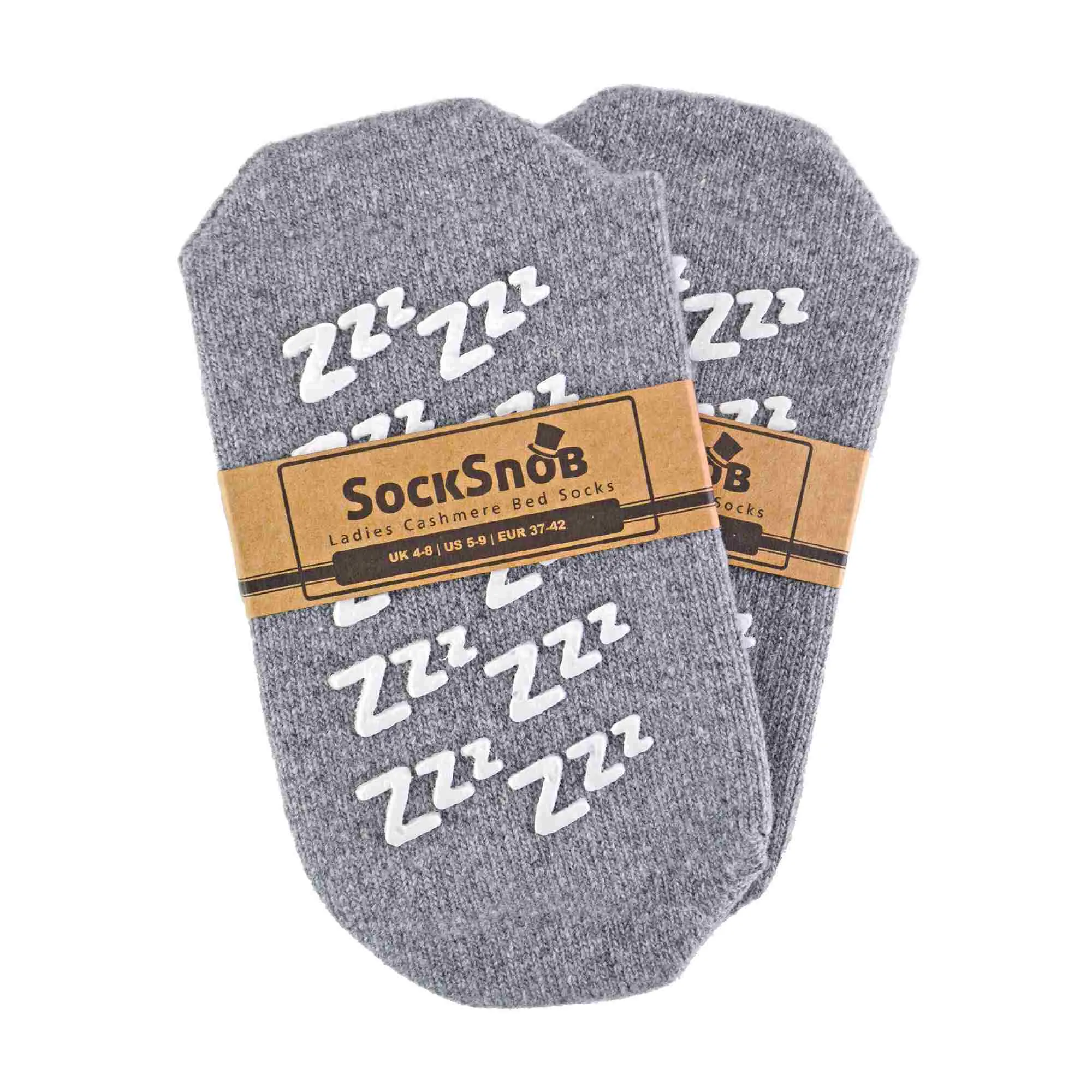 1 Pack Ladies Non Slip Cashmere Wool Slipper Bed Socks with Zzz Grips