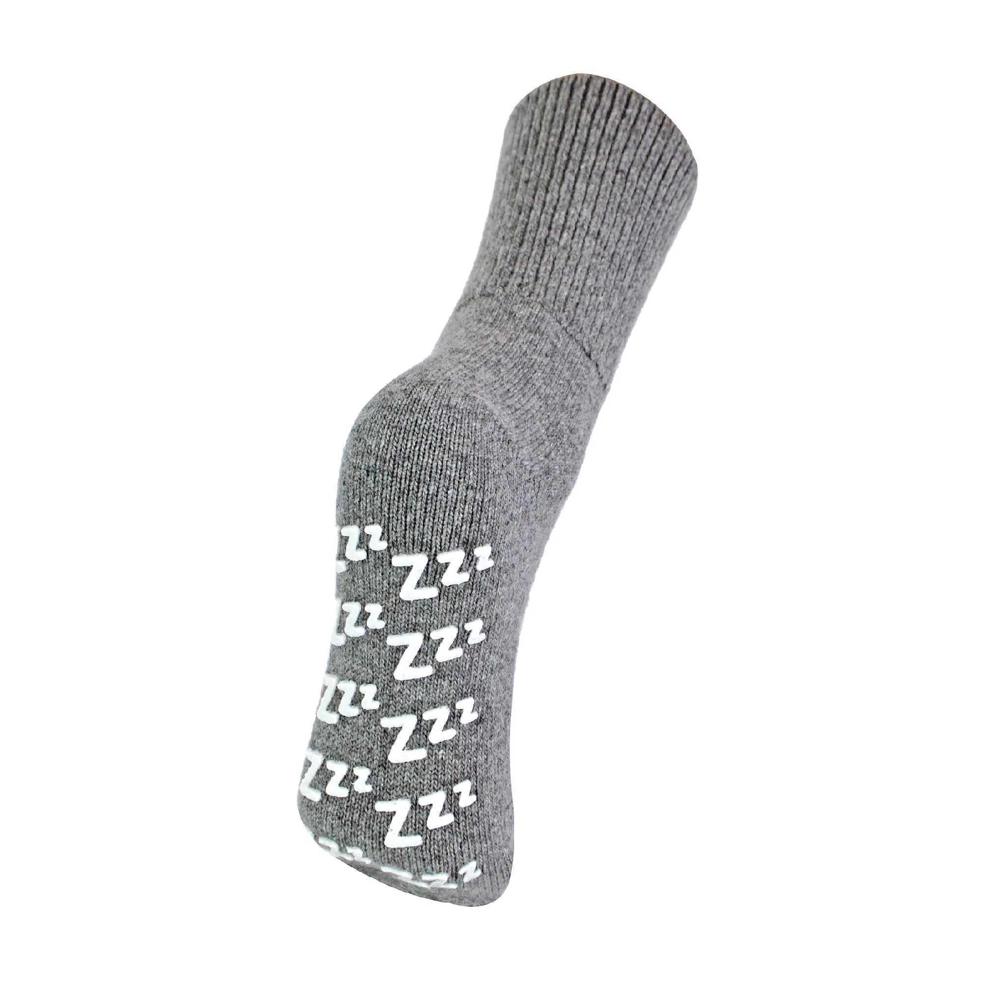 1 Pack Ladies Non Slip Cashmere Wool Slipper Bed Socks with Zzz Grips