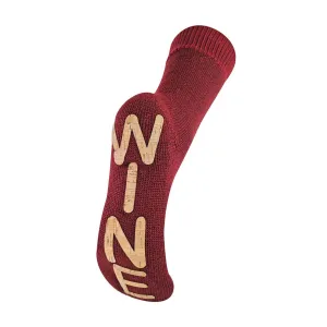 1 Pack Ladies Novelty Wine Slipper Socks with Cork Grips