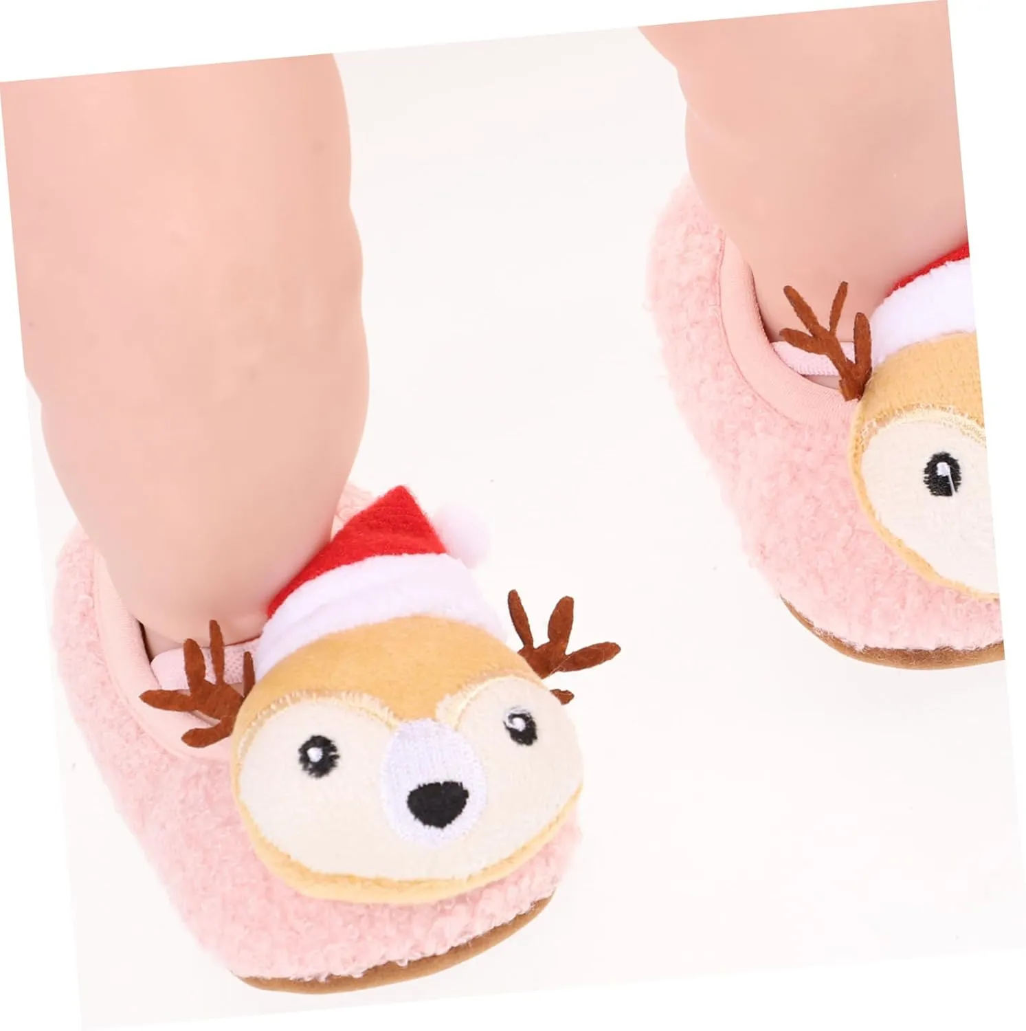 1 Pair reindeer baby shoes newborn crib house shoes newborn plush shoes infant slipper baby shower toddler soft sole toddler cot Baby Cotton Shoes floor shoes indoor