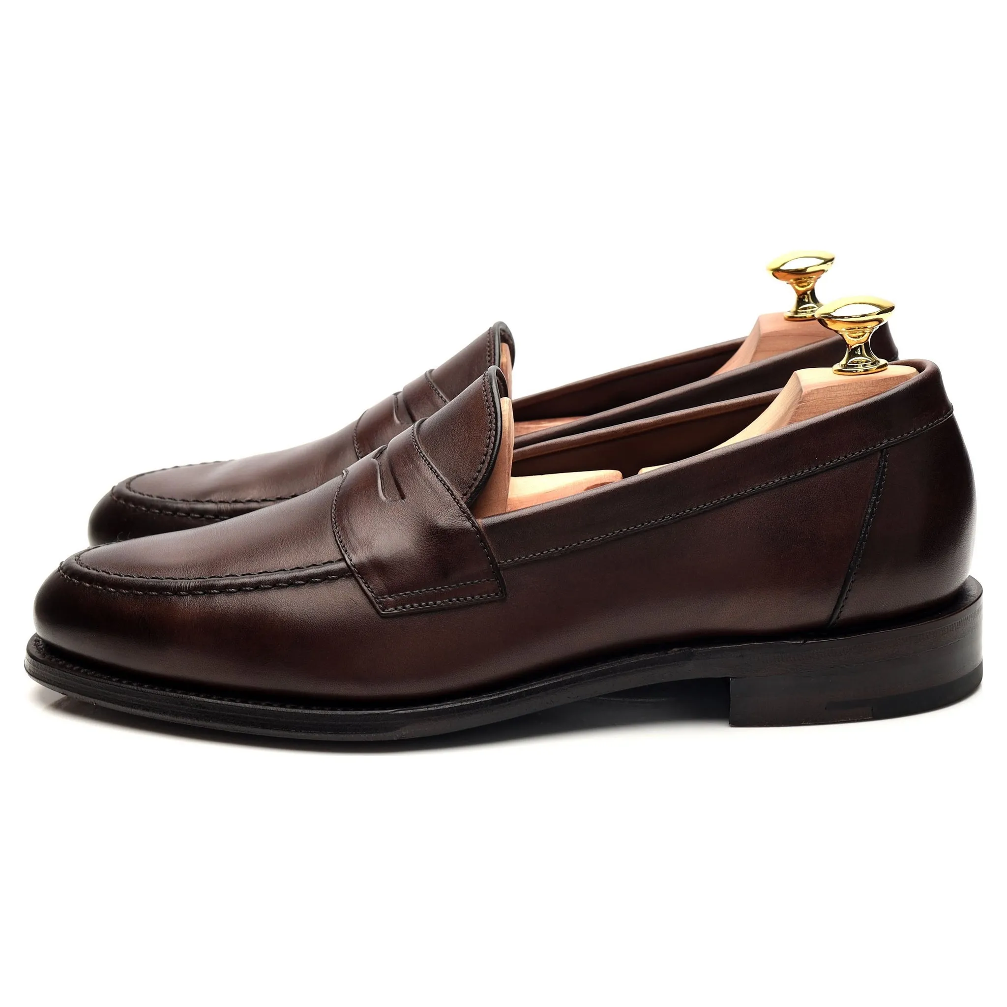 1880 'Hornbeam' Dark Brown Leather Loafer UK 7 F