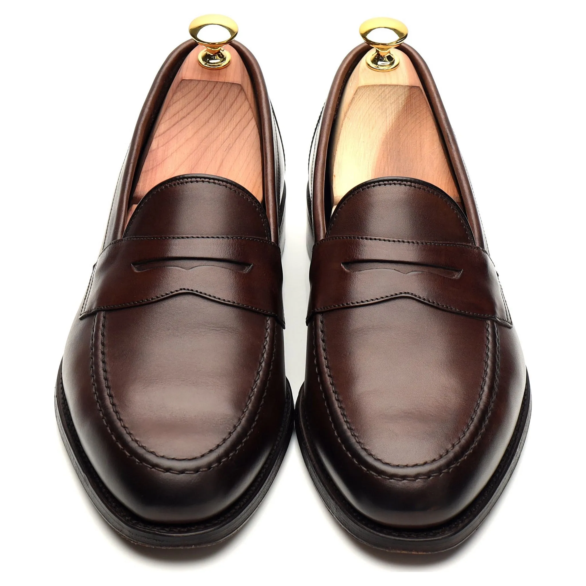 1880 'Hornbeam' Dark Brown Leather Loafer UK 7 F