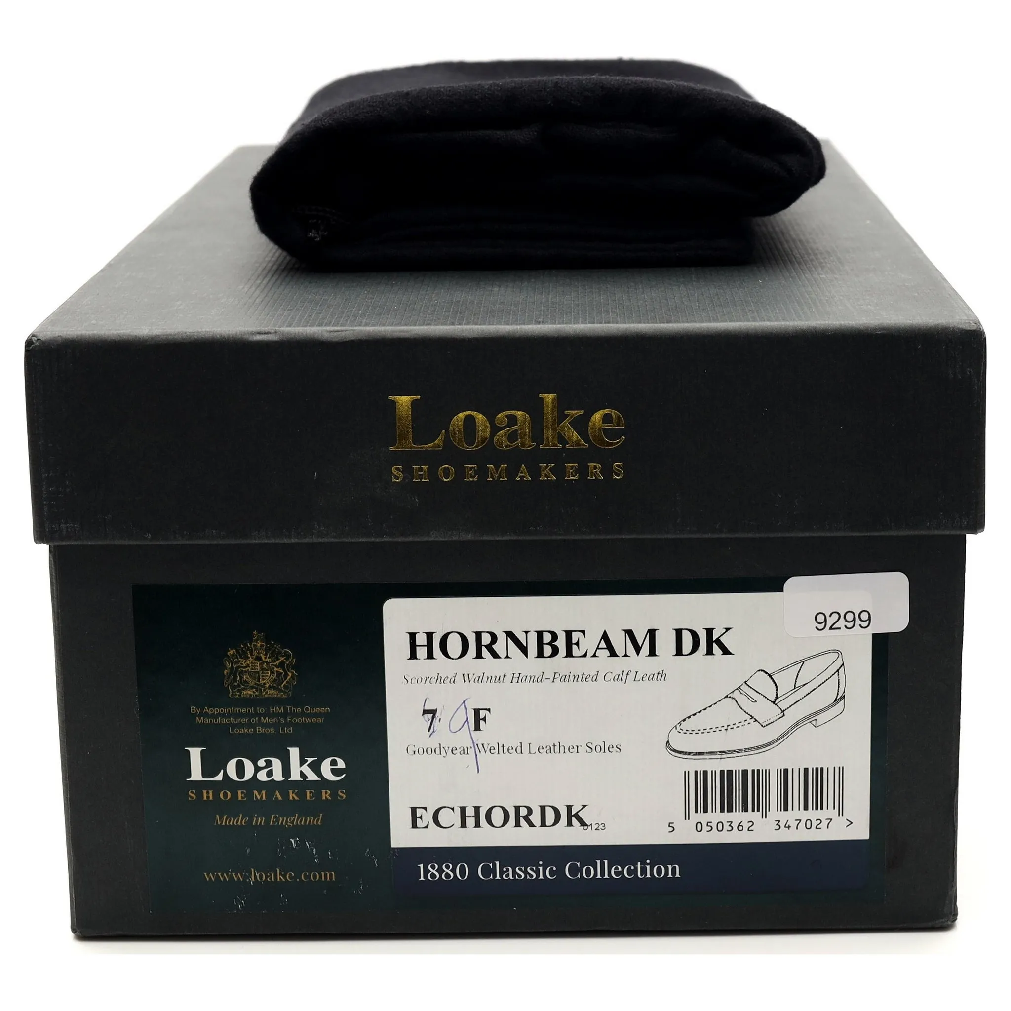1880 'Hornbeam' Dark Brown Leather Loafer UK 7 F