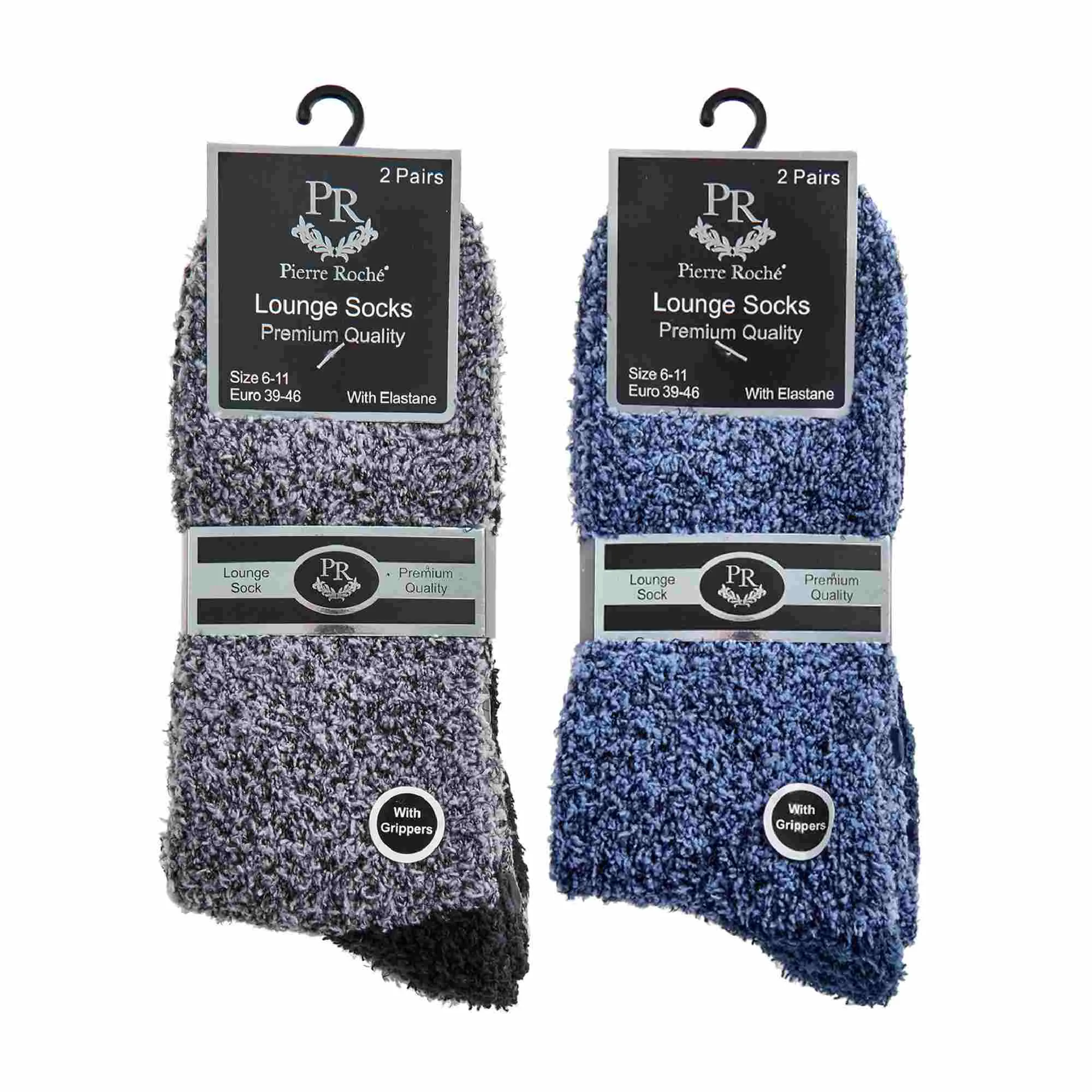 4 Pack Mens Cosy Soft Fluffy Slipper Bed Socks with Grips