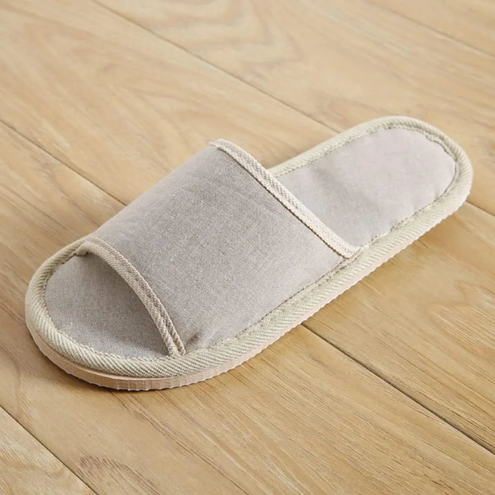 4 Pairs Spa Slippers with Different Sizes, Non Slip Disposable Slippers for Guest, Washable Reusable,Open Toe House Shoes Slide Slipper Women Men, Indoor, Bedroom, Hotel, Bride Slippers