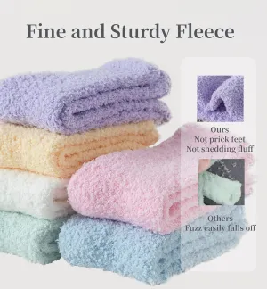 6 Pairs Fuzzy Socks For Women Soft Home Slipper Socks Fluffy Sleeping Socks don't Shed Lint