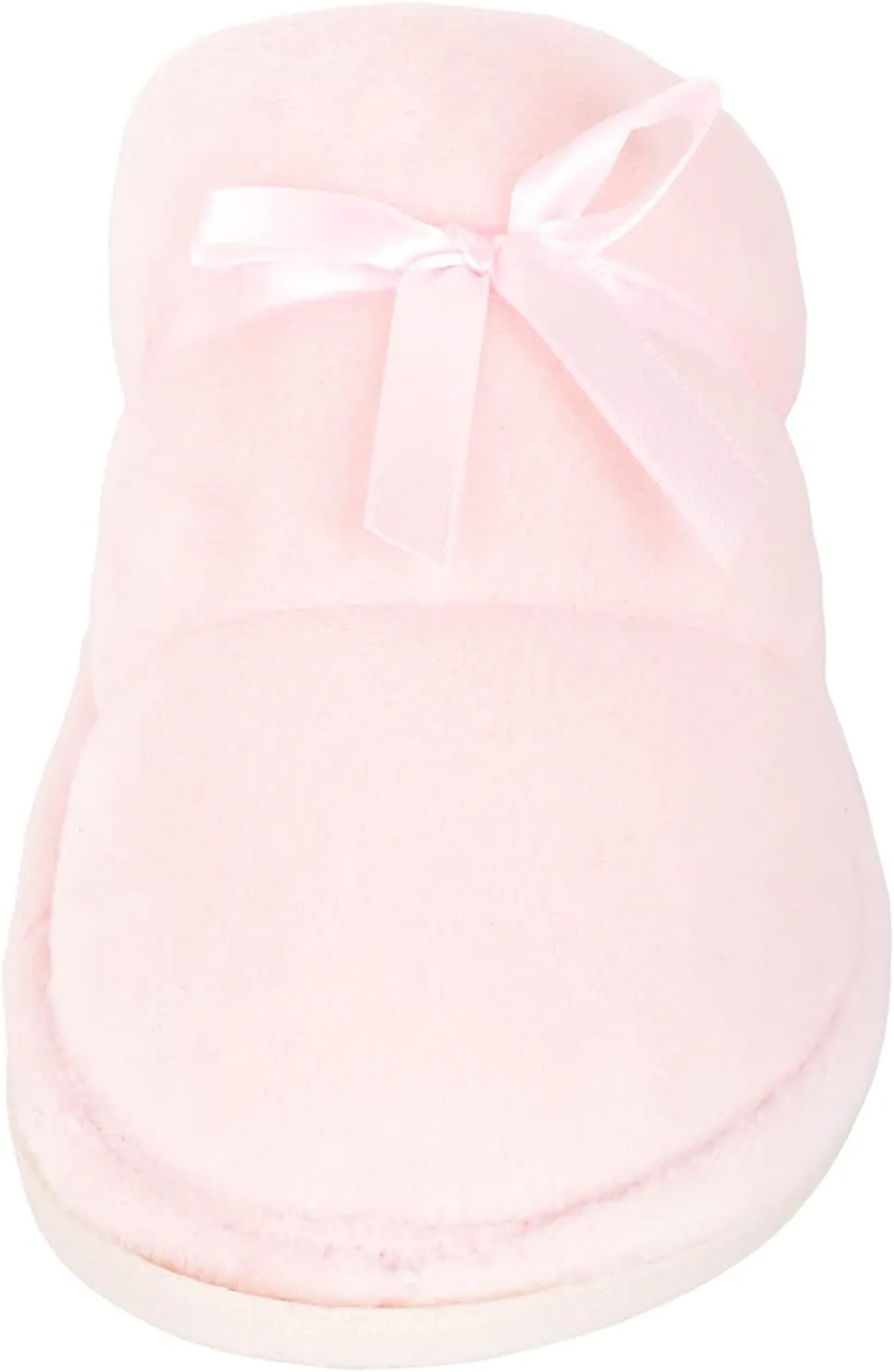 ABSOLUTE FOOTWEAR Womens Easy Slip On Winter Mule Slipper with Cushioned Insock and Bow Design