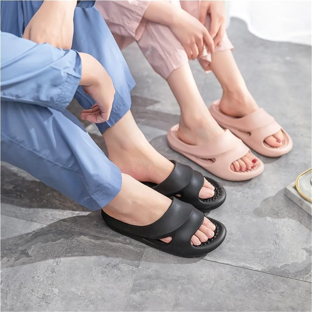 Acupressure Slippers Foot Pain Relief age Slippers Plantar Fasciitis Relief ls Men's Women's Reflexology ls Deep Tissue Foot ager Shoes(Black,40/41 EU)