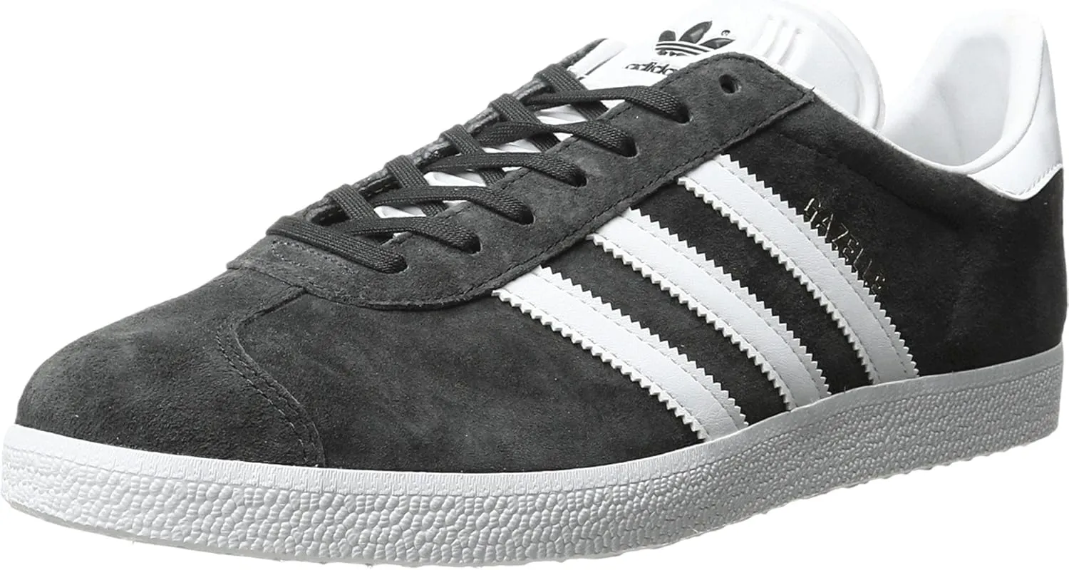 adidas Originals Gazelle Foundation Dark Grey Heather Solid Grey/White/Gold Metallic 7.5