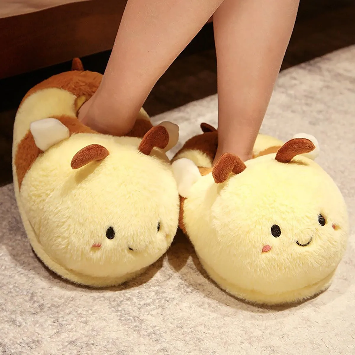 Adult warm hippo slippers, tiger, dinosaur, elephant, bee cotton slippers, animal slipper