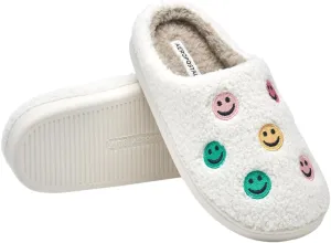 AEROPOSTALE Women's Slippers - Fuzzy Cushioned Comfort Slip-On House Shoes Clog Slipper, Indoor Outdoor Slippers - Printed Design- Slippers for Women