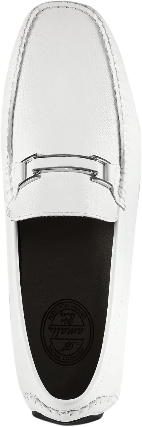 Amali Cola - Driving Moccasins for Men – Mens Slip On Loafers, Moccasins, Slip-on Dress Shoes - Driving Loafers with Matching Color Bit