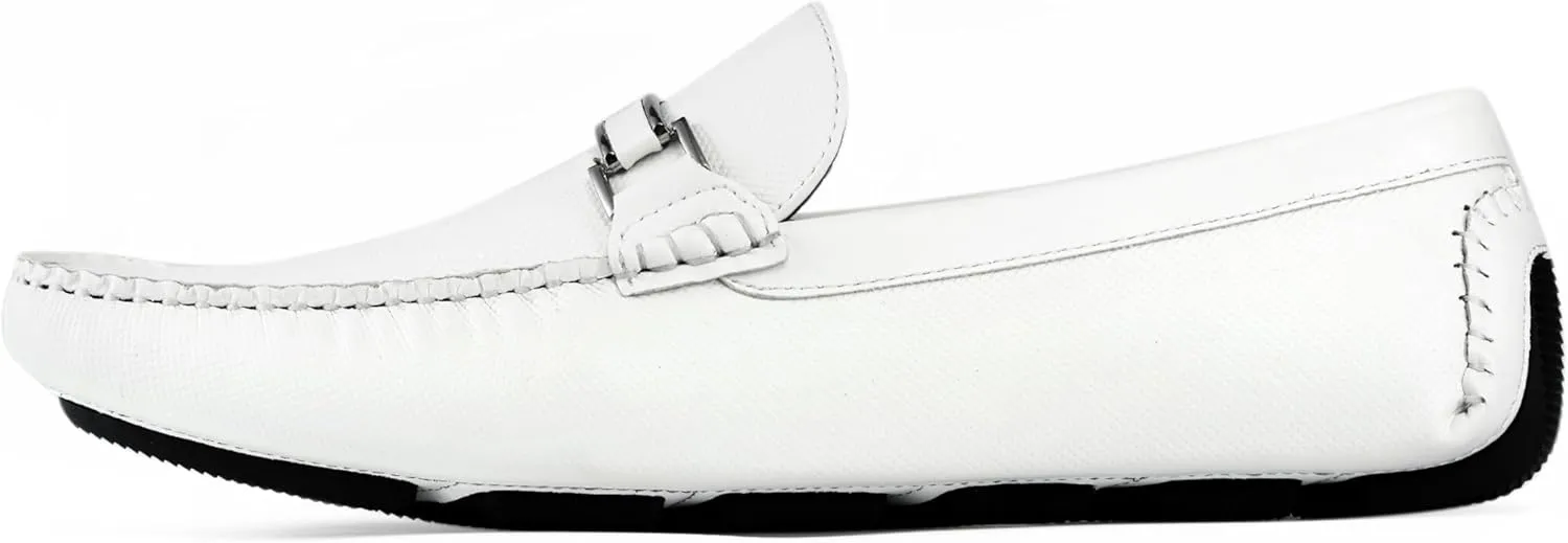 Amali Cola - Driving Moccasins for Men – Mens Slip On Loafers, Moccasins, Slip-on Dress Shoes - Driving Loafers with Matching Color Bit