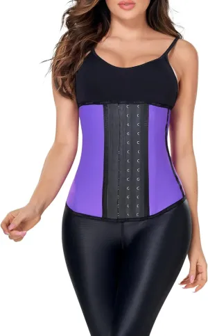 Ann Chery 2021 Latex Waist Trainer for Women |3 Hook Body Shaper|High Compression Colombian Waist Cincher |Daily & Sports Use