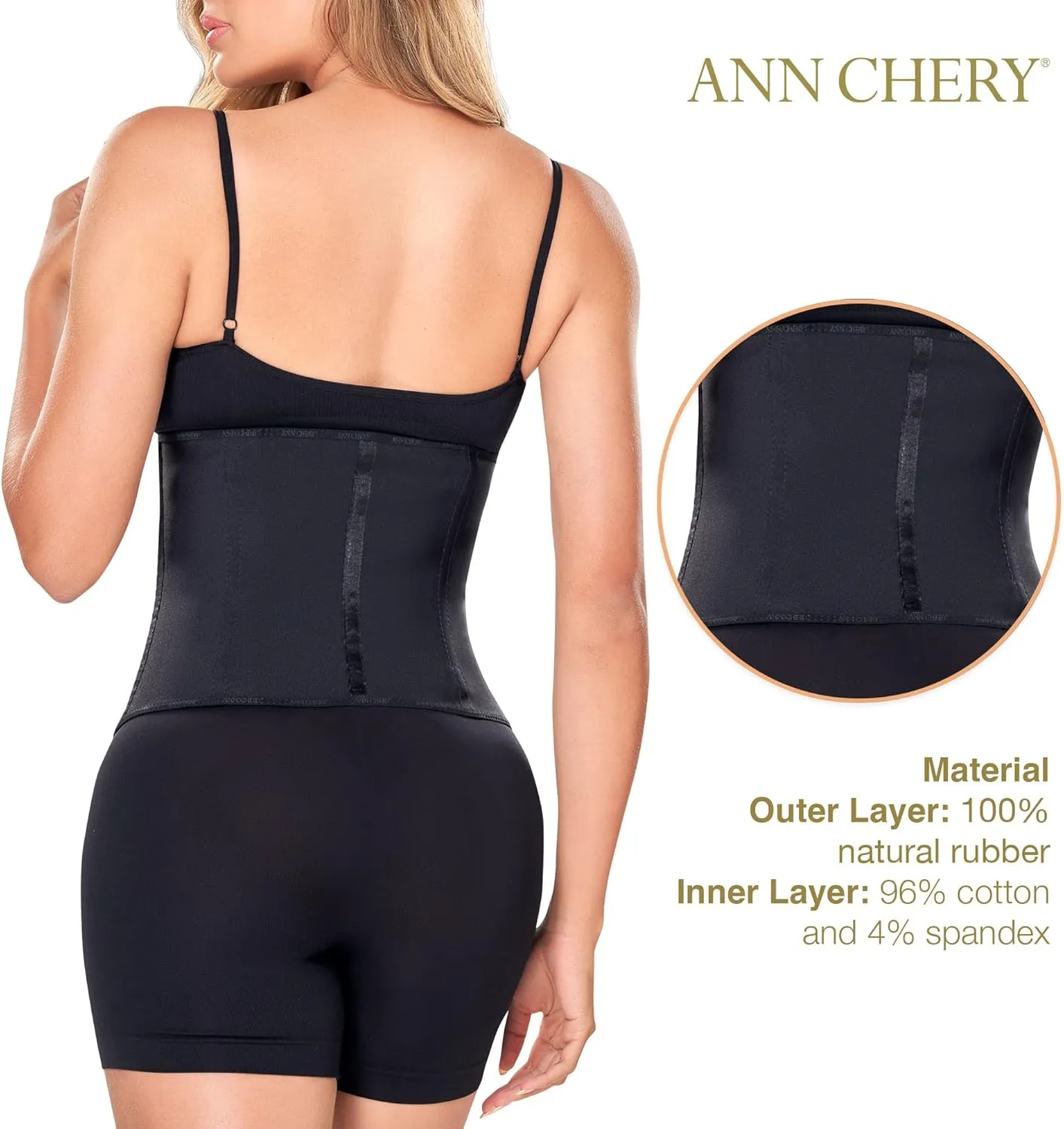 Ann Chery Corset Waist Trainer for Women’s Weight Loss - Colombian Waist Cincher - 2 Hook Latex Body Shaper - Edition 2026