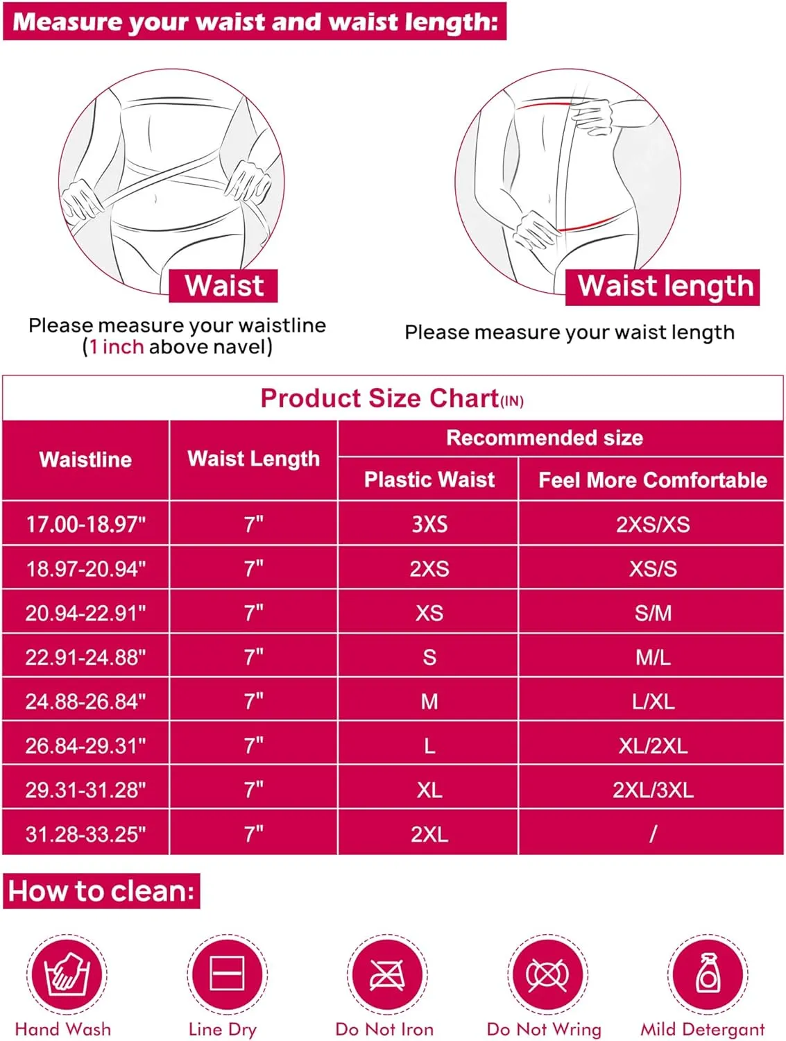Atbuty Short Torso Waist Trainer for Women Small Tummy Control Sport Girdle Hourglass Belly shaper
