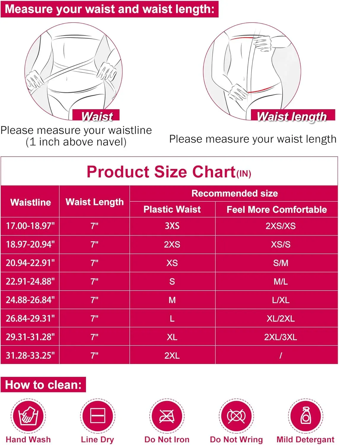 Atbuty Super Short Torso Waist Trainers Cincher Corset Tummy Shaper Slimming Latex Girdle