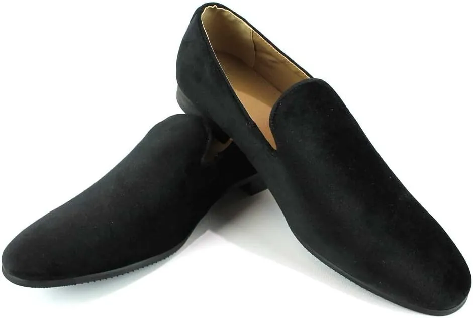 AZAR MAN Men's Velvet Slip On Loafer Dress Shoes Tudors