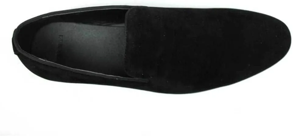 AZAR MAN New Men's Black Suede Slip on Loafers Modern Dress Shoes