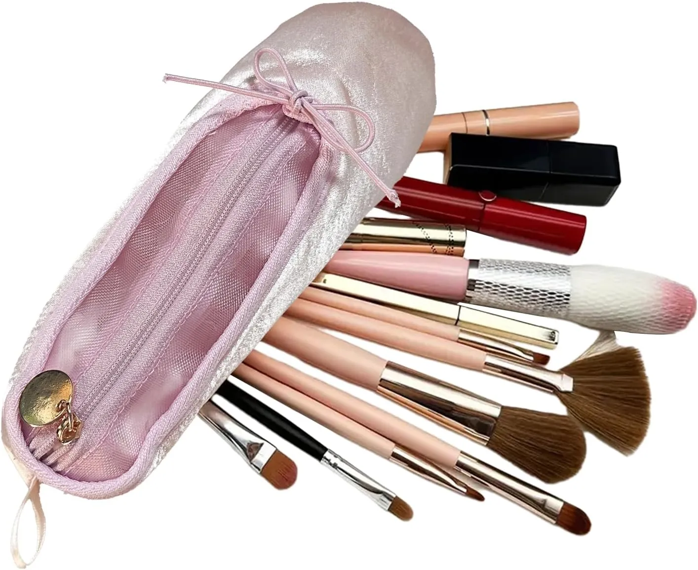 Ballet Shoe Makeup Bag, Small Cosmetic Bag for Trip Portable Cosmetic Travel Bag, Ballerina Slipper Makeup Pouch Bag, Makeup Organizer Bag Cosmetic Organizer for Woman