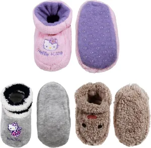 BambooMN Infants Toddler Soft Warm Plush Cozy Fuzzy Cartoon Animal Slippers Booties Socks Shoes
