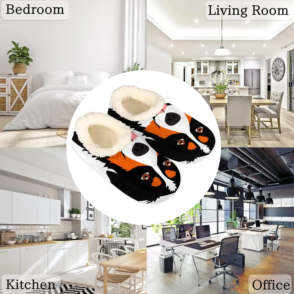 Bardic House Slippers for Women and Men, Soft Non Slip Cozy Slippers Funny Fuzzy Slipper Socks for Indoor Outdoor