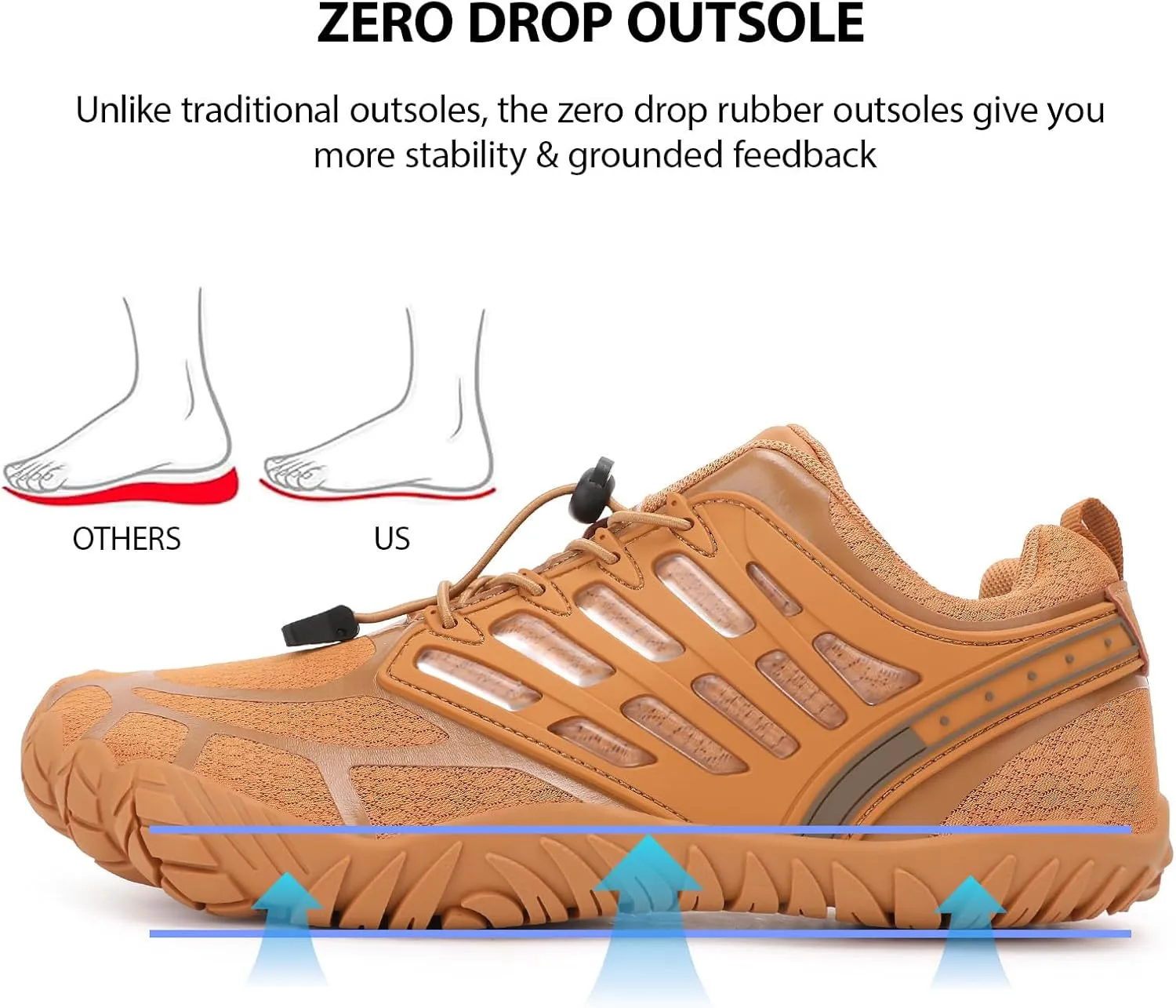 Barefoot Shoes Men Wide Toe Box Zero Drop Minimalist Shoes for Workout Cross-Trainer Walking Hiking Water Weightlifting Grounded Footwear