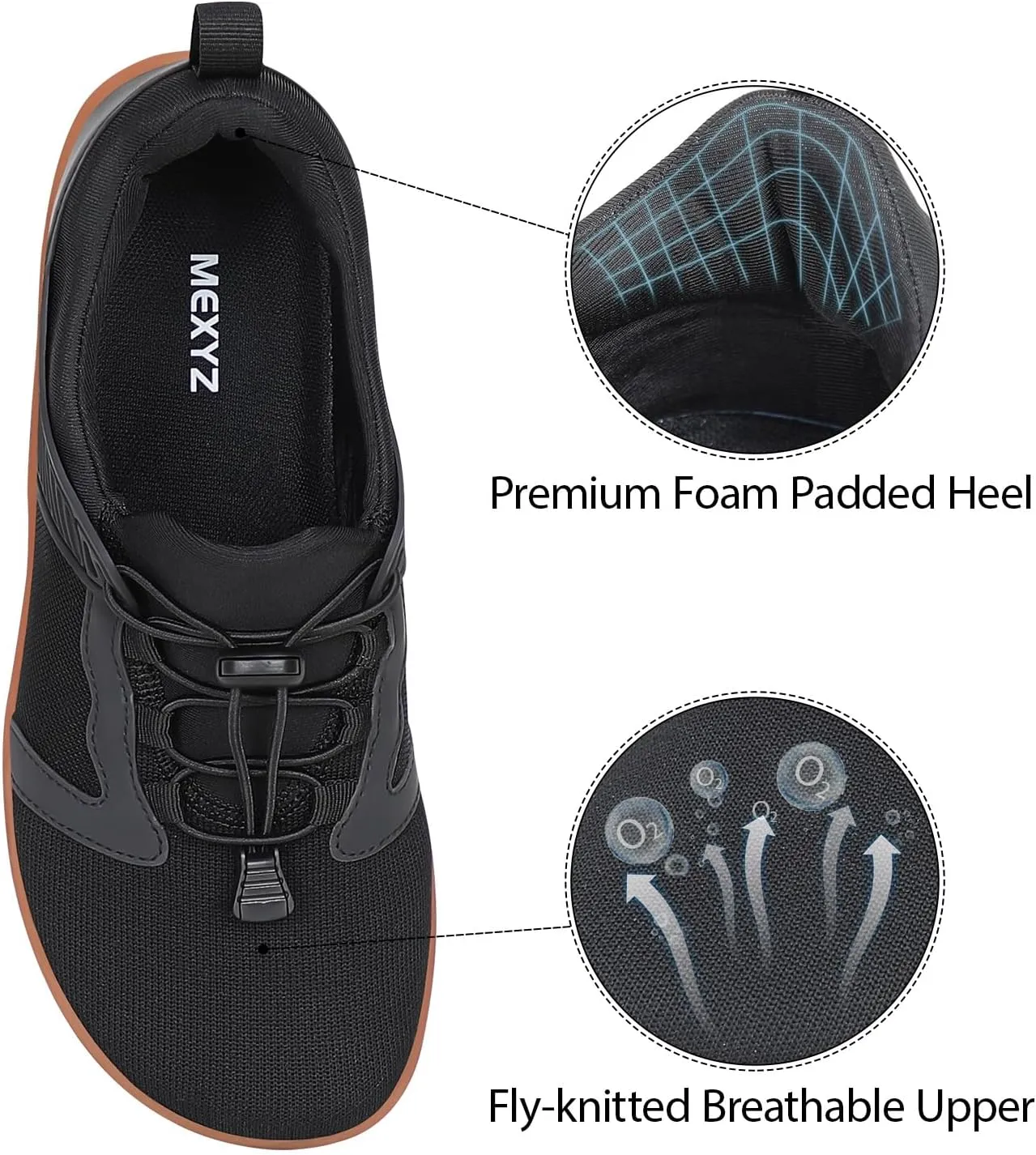 Barefoot Shoes Mens Womens Minimalist Cross-Trainer Shoes Wide Toe Box Zero Drop Sole Trail Running Walking Sneakers Grounded Footwear