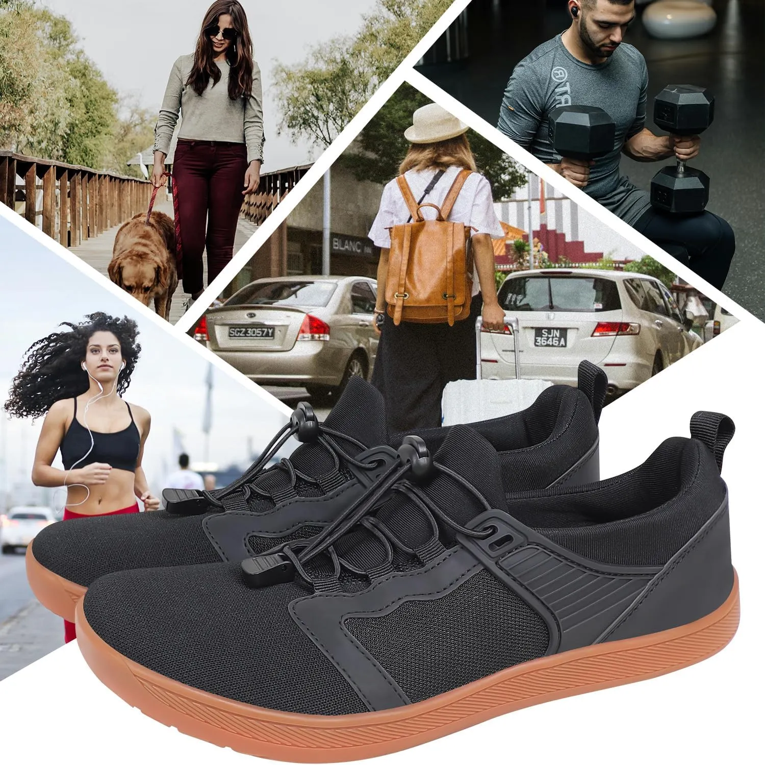 Barefoot Shoes Mens Womens Minimalist Cross-Trainer Shoes Wide Toe Box Zero Drop Sole Trail Running Walking Sneakers Grounded Footwear
