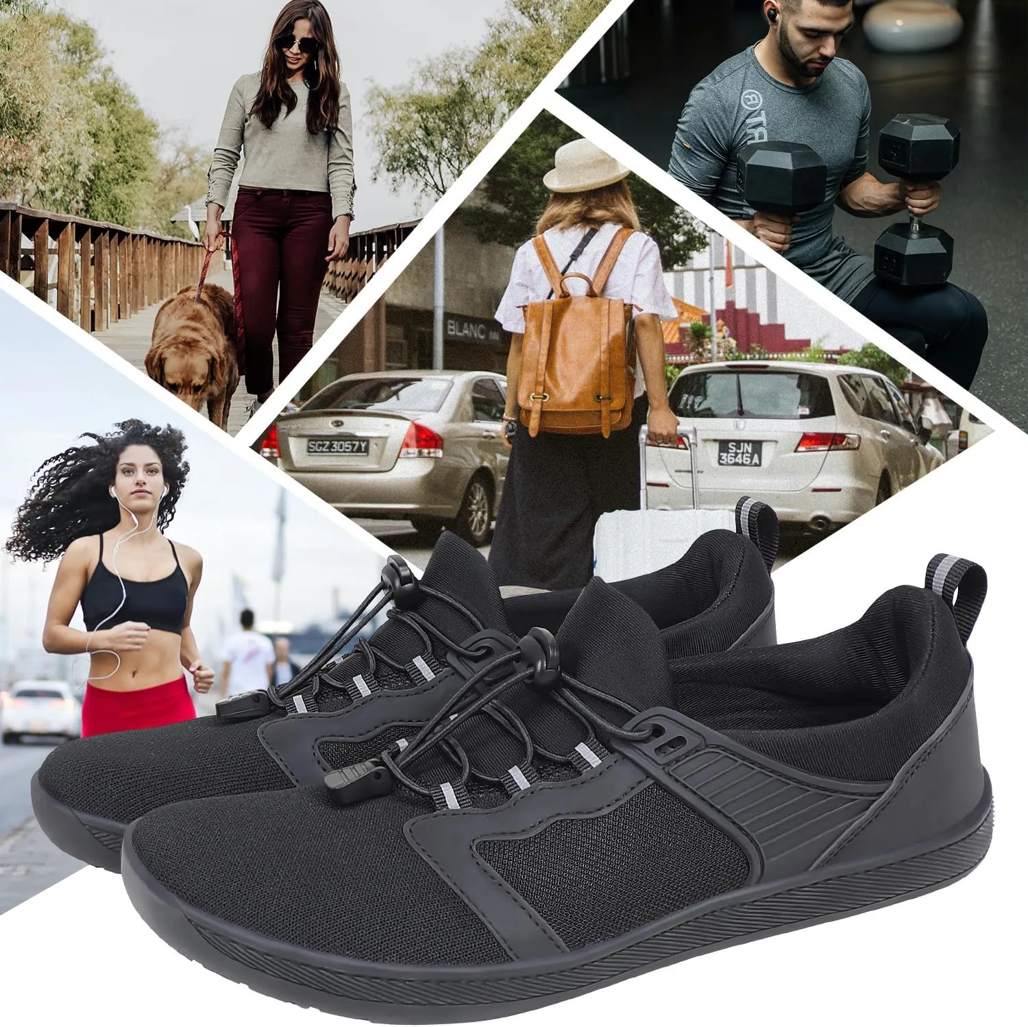 Barefoot Shoes Mens Womens Minimalist Cross-Trainer Shoes Wide Toe Box Zero Drop Sole Trail Running Walking Sneakers Grounded Footwear