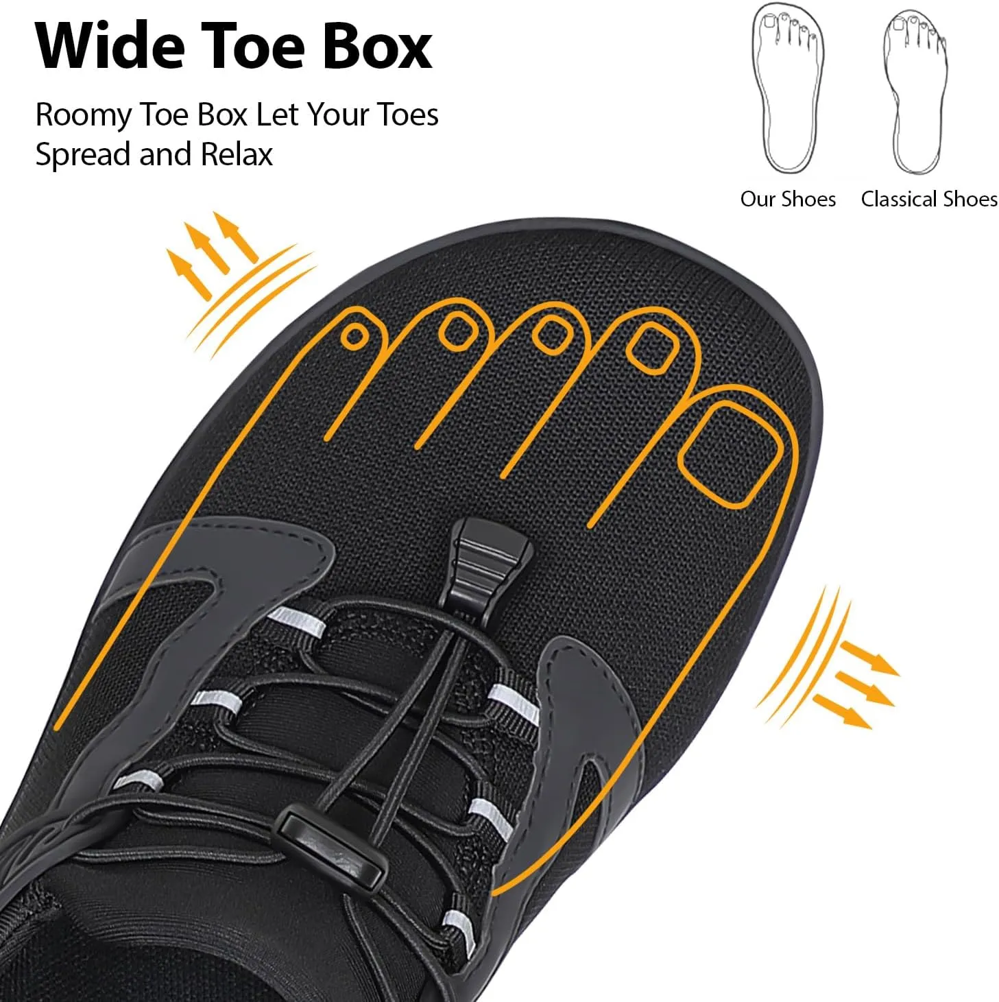 Barefoot Shoes Mens Womens Minimalist Cross-Trainer Shoes Wide Toe Box Zero Drop Sole Trail Running Walking Sneakers Grounded Footwear