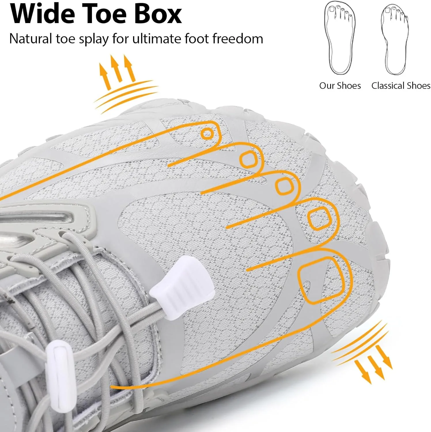 Barefoot Shoes Women Wide Toe Box Zero Drop Minimalist Shoes for Workout Cross-Trainer Walking Hiking Water Hike Grounded Footwear