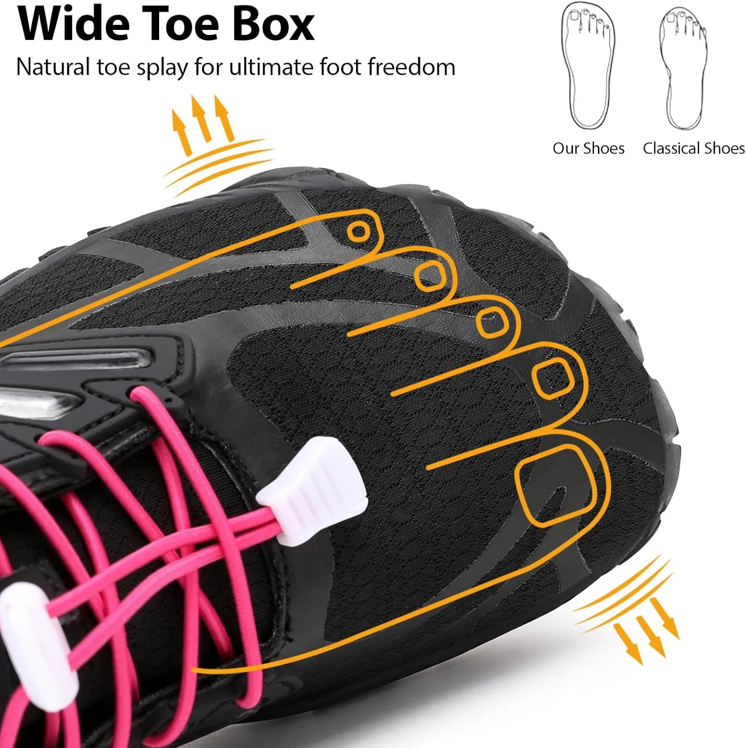 Barefoot Shoes Women Wide Toe Box Zero Drop Minimalist Shoes for Workout Cross-Trainer Walking Hiking Water Hike Grounded Footwear