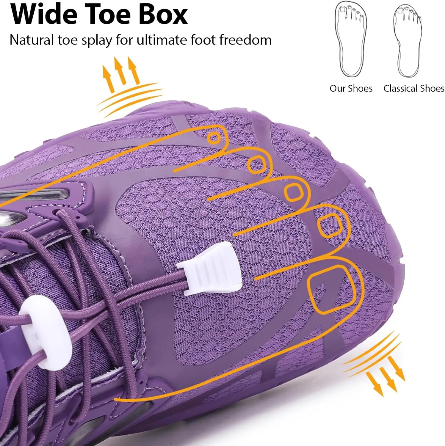Barefoot Shoes Women Wide Toe Box Zero Drop Minimalist Shoes for Workout Cross-Trainer Walking Hiking Water Hike Grounded Footwear