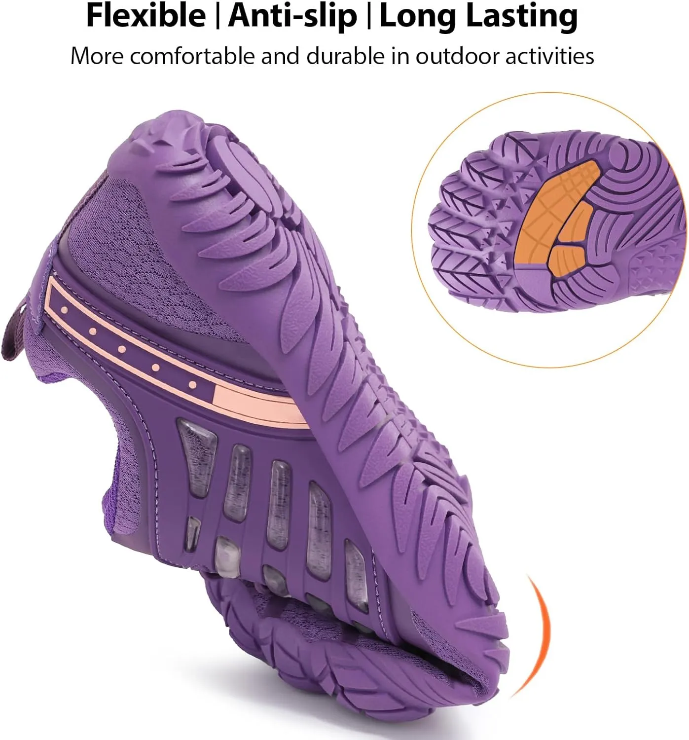 Barefoot Shoes Women Wide Toe Box Zero Drop Minimalist Shoes for Workout Cross-Trainer Walking Hiking Water Hike Grounded Footwear