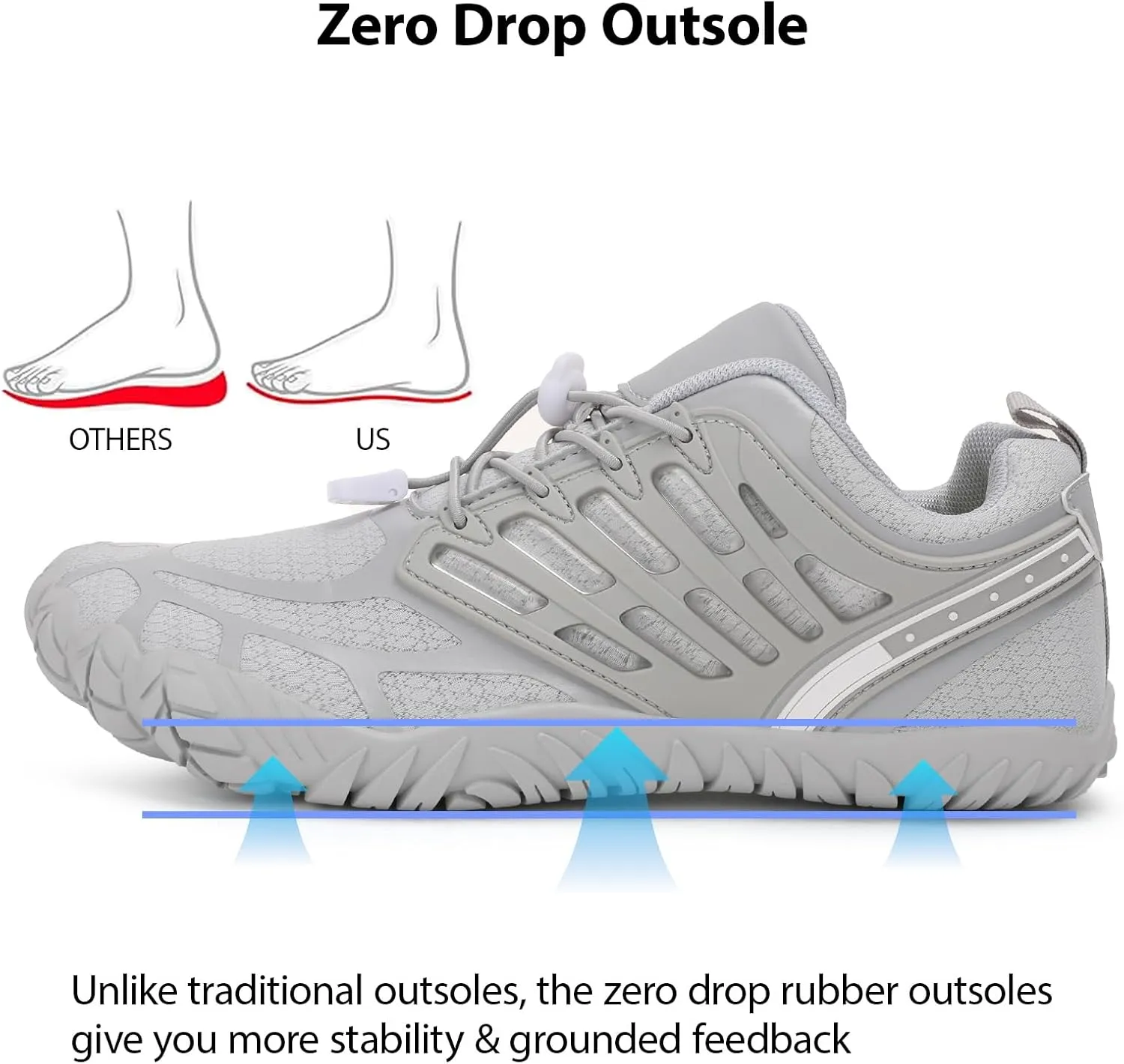 Barefoot Shoes Women Wide Toe Box Zero Drop Minimalist Shoes for Workout Cross-Trainer Walking Hiking Water Hike Grounded Footwear