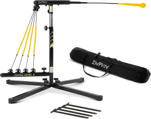 Baseball Hitting Trainer Baseball Swing Trainer Softball and Baseball Training Equipment for Batting Practice with Height and Speed Adjustment