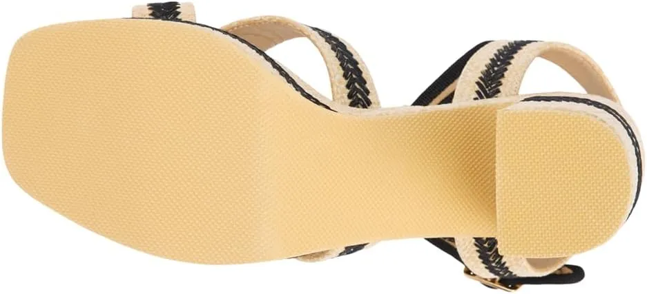 BEACH by Matisse Womens Adelaide Platform Block Ankle Strap Casual Sandals Casual High Heel 3" & Up - Beige