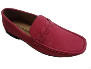 BENEFIT WEAR Mens Slip-On Driving Moccasin Loafer Shoes, 64421 Pink