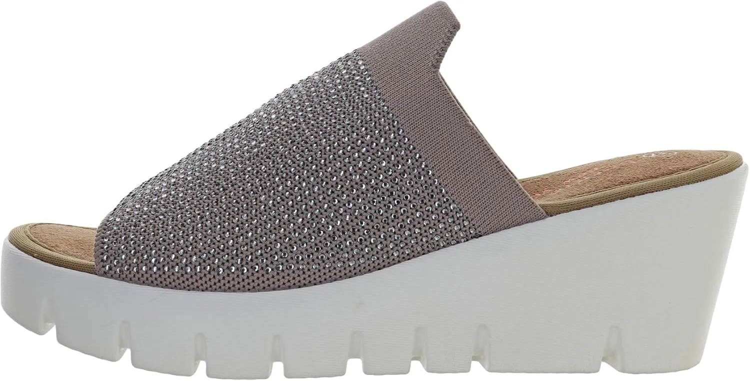 Bernie Mev Women's Venti Crystal Wedge Heel Sandal