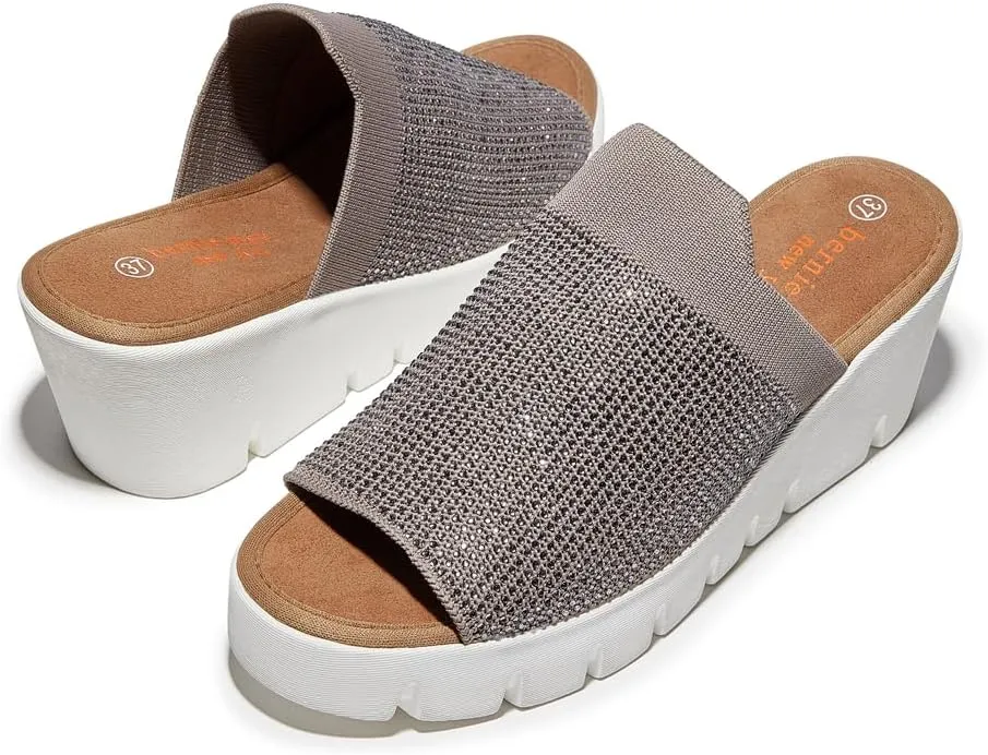 Bernie Mev Women's Venti Crystal Wedge Heel Sandal