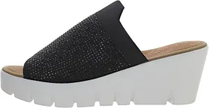 Bernie Mev Women's Venti Crystal Wedge Heel Sandal