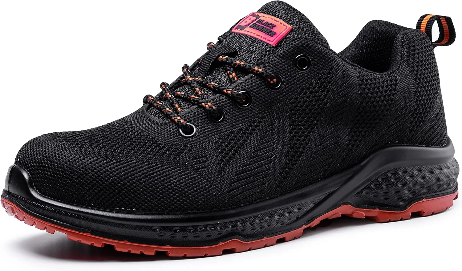 Black Hammer Mens Safety Trainers Steel Toe Cap S1P Slip Resistant SRC Lightweight Steel Midsole Work Breathable Shoes Ankle Hiker 2292