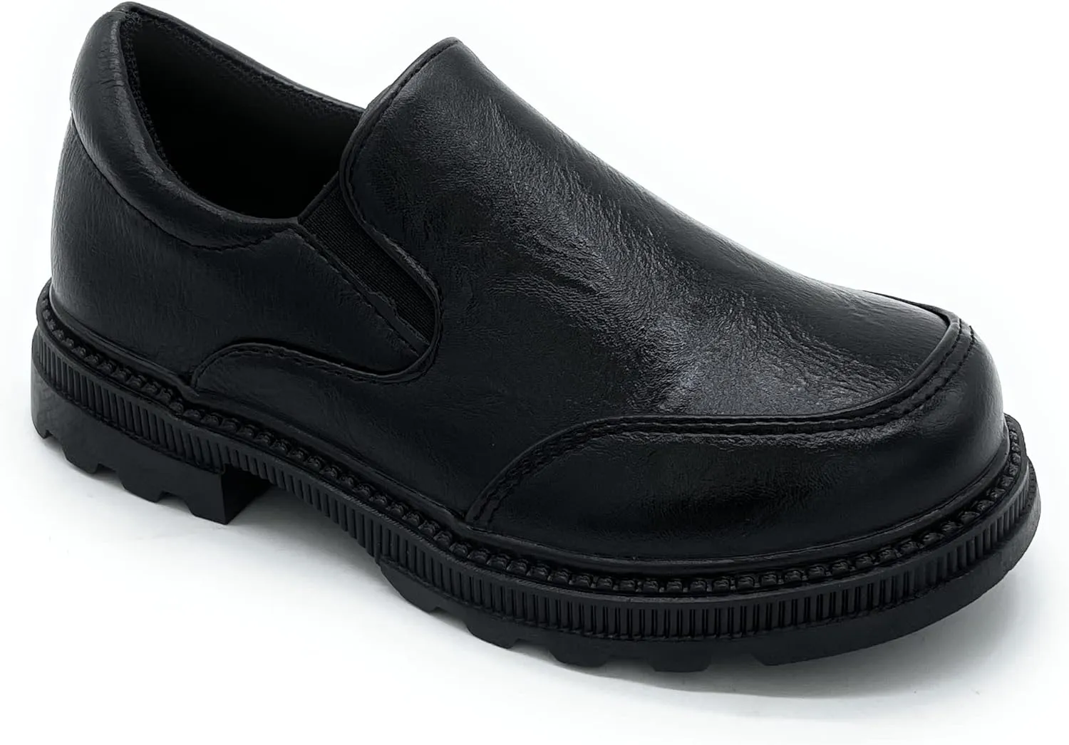 Boy's Comfort Dress School Shoes Uniform Loafer Church Slip-On Shoes Faux-Leather