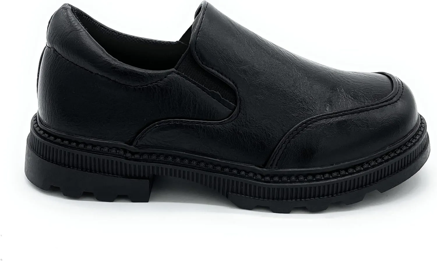 Boy's Comfort Dress School Shoes Uniform Loafer Church Slip-On Shoes Faux-Leather
