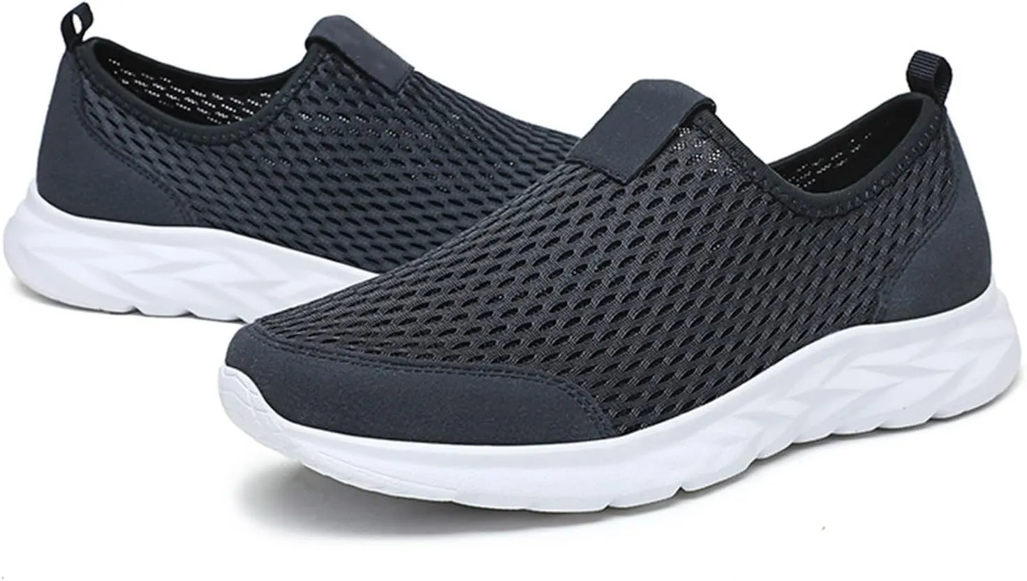 Breathable Mesh Slip on Shoes for Women Men Walking Loafer Indoor Outdoor Shoes Lightweight Non Slip Running Shoe Arch Support Slip On Sneakers Mesh Workout Sports Sneakers