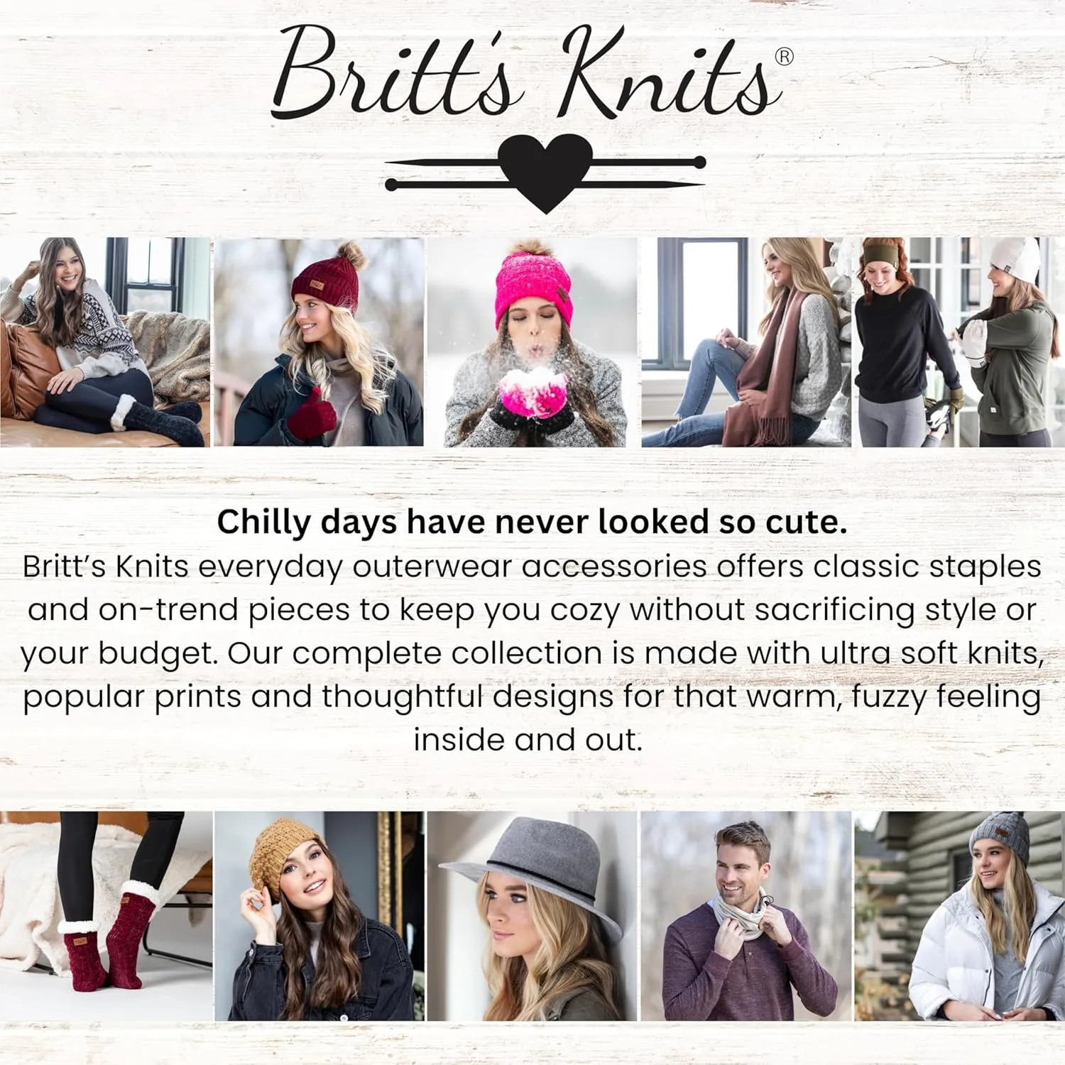 Britt's Knits Soft Slipper Boot Socks - Super Warm, Cozy, Buttery Soft Knit Chenille Slipper Socks for Women