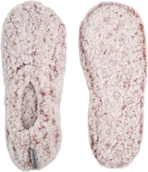 Brookstone Plush Footies - Slippers with Memory Foam Insole - Ultra-Soft Sherpa Footies for Indoor Wear, Non-Skid Sole, One-Size-Fits-Most, Machine Washable Slippers for Women