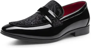 Bruno Marc Men's Tuxedo Patent Loafers Classic Velvet Slip-on Dress Shoes